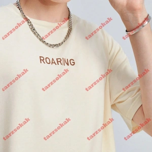 Model 3704 Erkek Yazlık Yuvarlak Yaka Kısa Kollu Günlük Tişört, Yaz