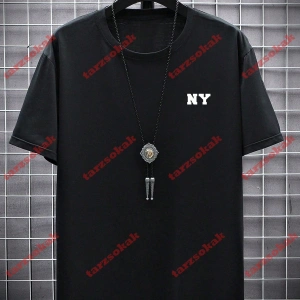 Model 3712 Erkek Yazlık Yuvarlak Yaka Kısa Kollu Günlük Tişört, Yaz