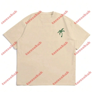 Model 3732 Erkek Yazlık Yuvarlak Yaka Kısa Kollu Günlük Tişört, Yaz