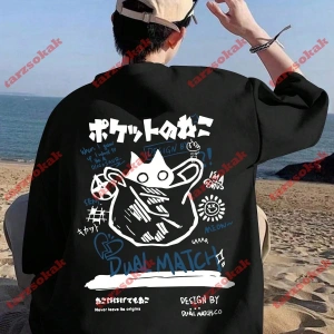 Model 3734 Erkek Yazlık Yuvarlak Yaka Kısa Kollu Günlük Tişört, Yaz