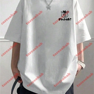 Model 3734 Erkek Yazlık Yuvarlak Yaka Kısa Kollu Günlük Tişört, Yaz