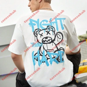 Model 3755 Erkek Yazlık Yuvarlak Yaka Kısa Kollu Günlük Tişört, Yaz