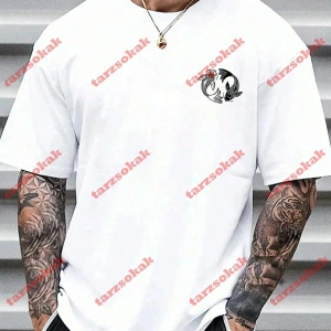 Model 3790 Erkek Yazlık Yuvarlak Yaka Kısa Kollu Günlük Tişört, Yaz