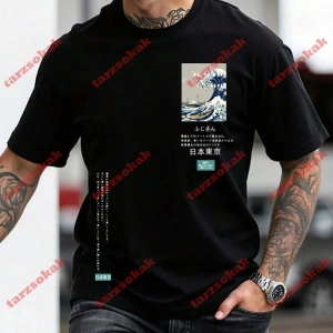 Model 3797 Erkek Yazlık Yuvarlak Yaka Kısa Kollu Günlük Tişört, Yaz