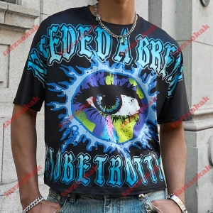 Model 3811 Erkek Yazlık Yuvarlak Yaka Kısa Kollu Günlük Tişört, Yaz