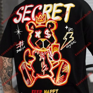 Model 3815 Erkek Yazlık Yuvarlak Yaka Kısa Kollu Günlük Tişört, Yaz