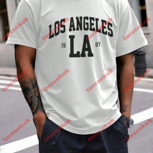 Model 3821 Erkek Yazlık Yuvarlak Yaka Kısa Kollu Günlük Tişört, Yaz