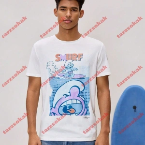 Model 3828 Erkek Yazlık Yuvarlak Yaka Kısa Kollu Günlük Tişört, Yaz