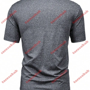 Model 3852 Erkek Yazlık Yuvarlak Yaka Kısa Kollu Günlük Tişört, Yaz