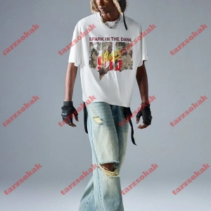 Model 3868 Erkek Yazlık Yuvarlak Yaka Kısa Kollu Günlük Tişört, Yaz