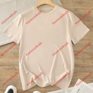 Model 3872 Erkek Yazlık Yuvarlak Yaka Kısa Kollu Günlük Tişört, Yaz