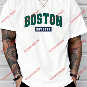 Model 3893 Erkek Yazlık Yuvarlak Yaka Kısa Kollu Günlük Tişört, Yaz