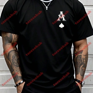 Model 3903 Erkek Yazlık Yuvarlak Yaka Kısa Kollu Günlük Tişört, Yaz