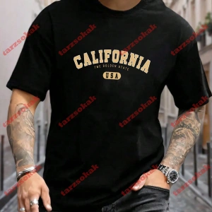 Model 3937 Erkek Yazlık Yuvarlak Yaka Kısa Kollu Günlük Tişört, Yaz