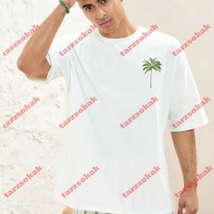 Model 3957 Erkek Yazlık Yuvarlak Yaka Kısa Kollu Günlük Tişört, Yaz