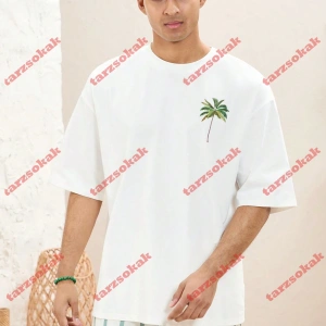 Model 3957 Erkek Yazlık Yuvarlak Yaka Kısa Kollu Günlük Tişört, Yaz