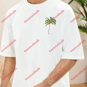 Model 3957 Erkek Yazlık Yuvarlak Yaka Kısa Kollu Günlük Tişört, Yaz