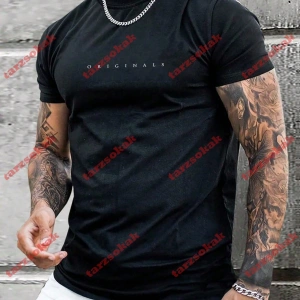 Model 3972 Erkek Yazlık Yuvarlak Yaka Kısa Kollu Günlük Tişört, Yaz