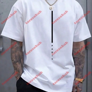 Model 3974 Erkek Yazlık Yuvarlak Yaka Kısa Kollu Günlük Tişört, Yaz