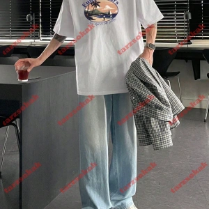 Model 3982 Erkek Yazlık Yuvarlak Yaka Kısa Kollu Günlük Tişört, Yaz