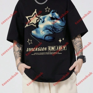 Model 3985 Erkek Yazlık Yuvarlak Yaka Kısa Kollu Günlük Tişört, Yaz