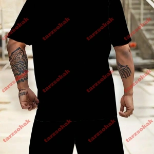 Model 4017 Erkek Yazlık Yuvarlak Yaka Kısa Kollu Günlük Tişört, Yaz