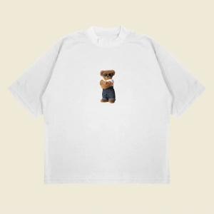 Moms Teddy Bear Boxy Fit Oversize Unisex Tshirt – Baskılı Tişört |