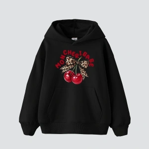 Mon Cherie Baskılı Oversize Unisex Beyaz