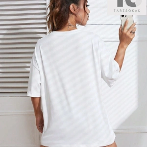 Mona Lisa Desenli Düşük Omuz Tişört