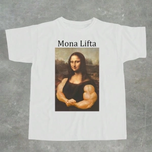 Monalift Komik Mona Lisa Fitness Tasarım Erkek Standart Tişört