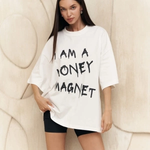 Money Magnet Beyaz Oversize