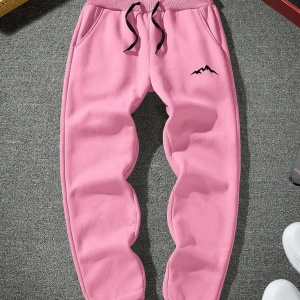 Mountain Print Drawstring Waist Eşofman Altı