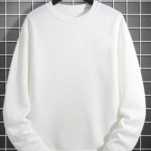 Mountain & Slogan Graphic Drop Shoulder Sweatshirt Beyaz