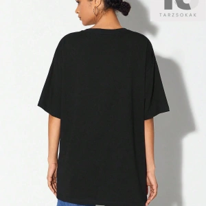 Mulvari Harfli Grafik Düşük Omuz Tişört