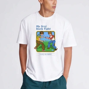My First Knife Fight Baskılı Tshirt