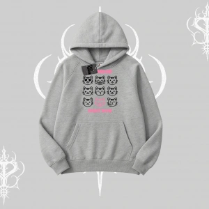 My Mood Right Now Yazılı Sevimli Kedi Kapşonlu Sweatshirt