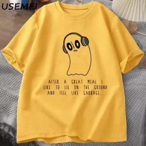 Napstablook Galaxy Undertale Müzik TErkekler Yaz Pamuk Kısa Kollu erkek T-shirt Rahat 2874