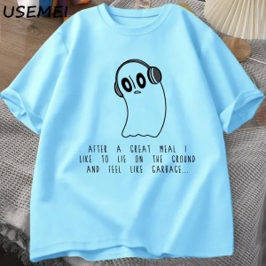 Napstablook Galaxy Undertale Müzik TErkekler Yaz Pamuk Kısa Kollu erkek T-shirt Rahat 2874