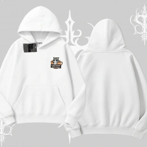 Need Coffee Right Meow Yazılı Kedi Baskılı Kapşonlu Sweatshirt