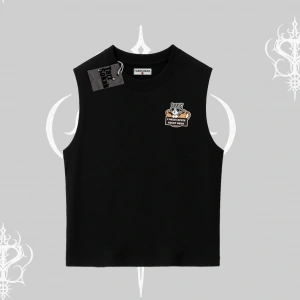 Need Coffee Right Meow Yazılı Kedi Baskılı Kolsuz Tshirt