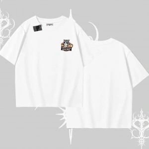 Need Coffee Right Meow Yazılı Kedi Baskılı Oversize Tshirt