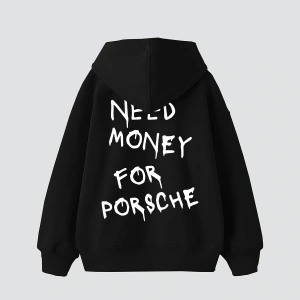 Need Money for Porsche Baskılı Oversize Unisex Beyaz
