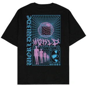 New World Siyah Oversize Unisex T-shirt