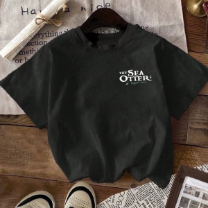 NewVintage Deniz Samuru Biyoloji Grafik Tişört, Rahat Yuvarlak Yaka Kısa Kollu Tişört