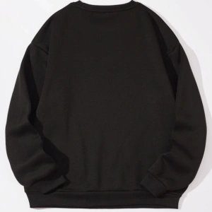 Newyork NYC Renkli Oversize Bisiklet Yaka Pamuklu Sweatshirt Siyah