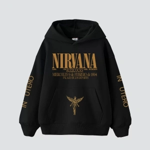 Nirvana Sırt Baskılı Unisex Oversize Beyaz