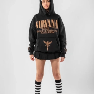 Nirvana Sırt Baskılı Unisex Oversize Beyaz