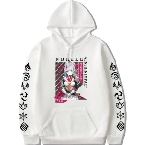 Noelle Anime Hoodie Genshin 451 14990 Siyah