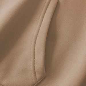 NY Renkli Baskılı Oversize Kapüşonlu Sweatshirt Bej