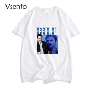 Orijinal DILF Charlie kuğu T-shirt kadın erkek alacakaranlık destan Merch Tshirt boy erkek T